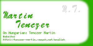 martin tenczer business card